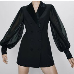 Zara Combination Sleeve Blazer Dress [NWT]